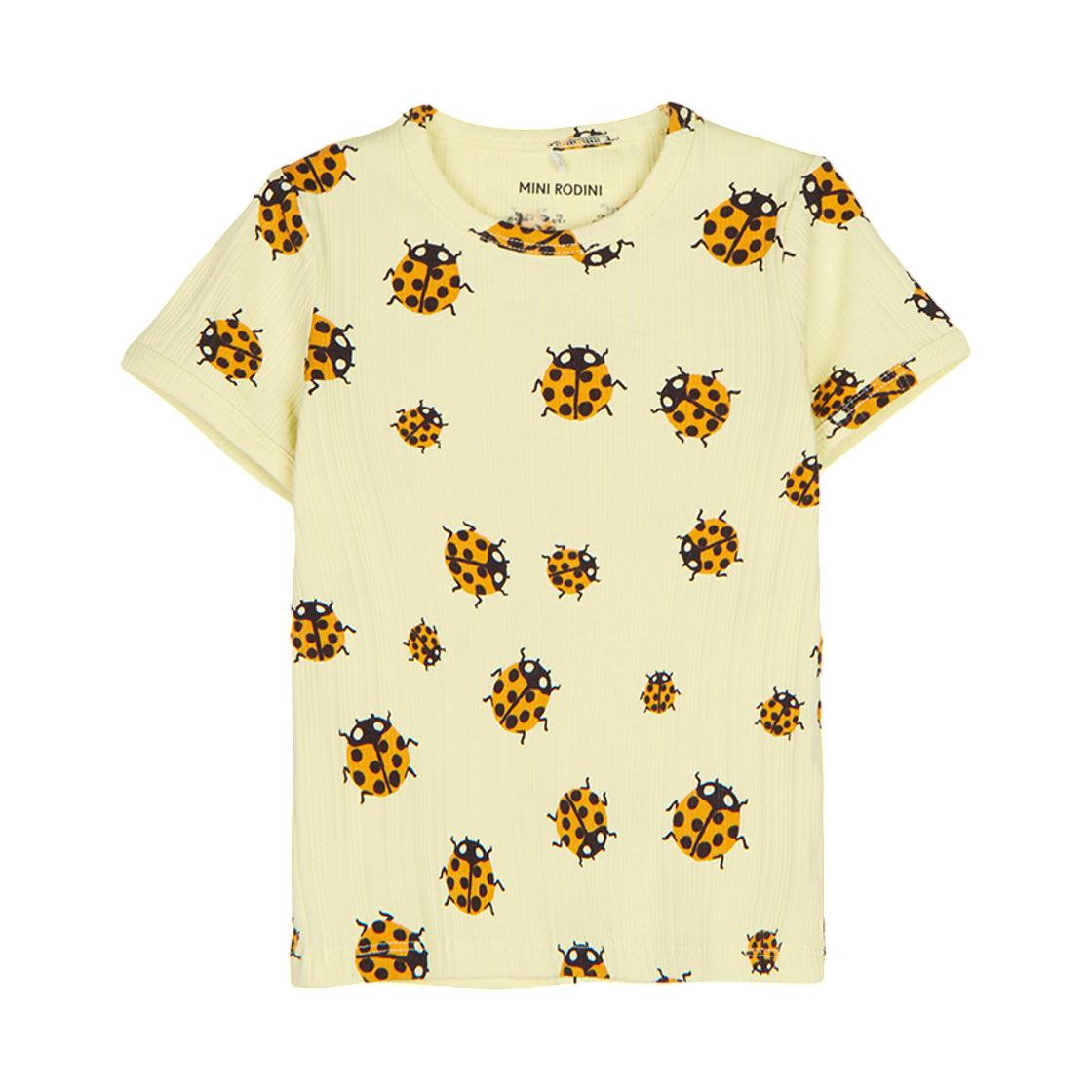 2522010623 (Kids) Mini Rodini Short Sleeve T-Shirt Yellow