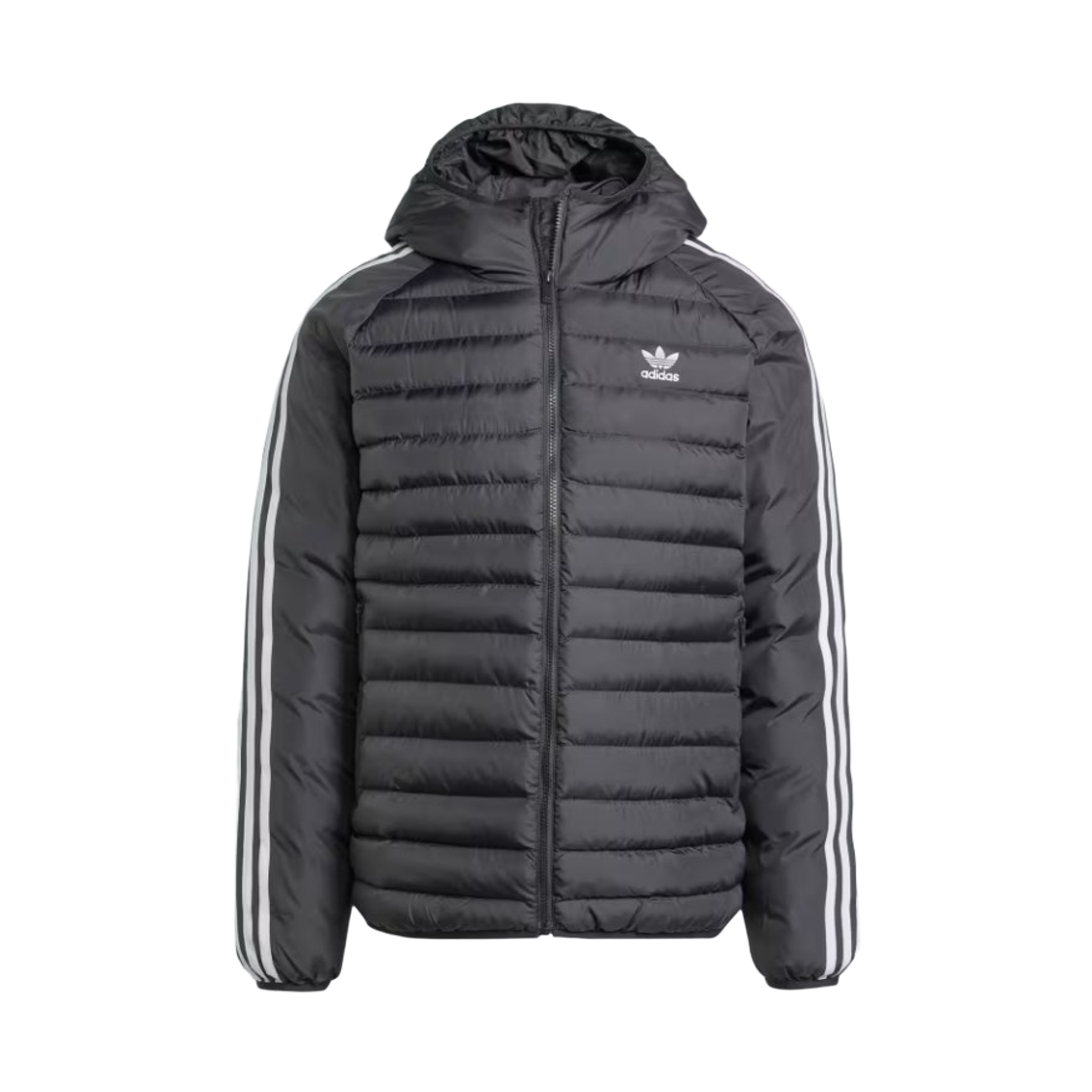 IZ1842 Adidas Originals Synthetic Hooded Jacket Black White - KR Sizing