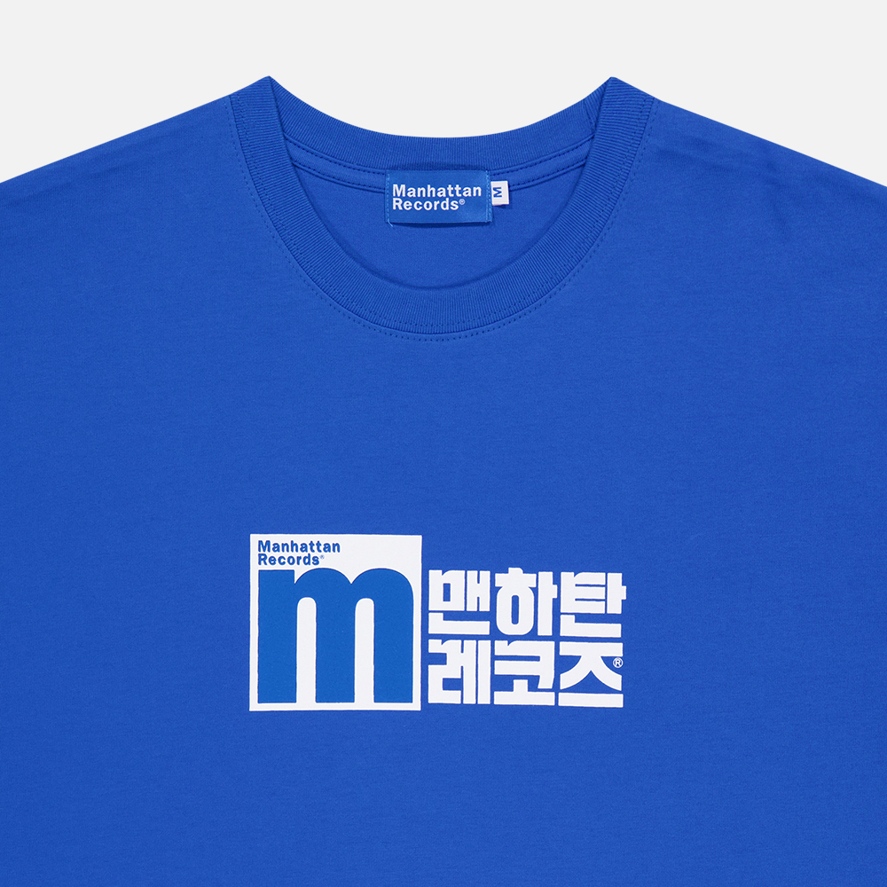 맨하탄 레코즈 한글 로고 티셔츠 - 블루(Manhattan Records Hangeul Logo T-shirt - Blue) - 3