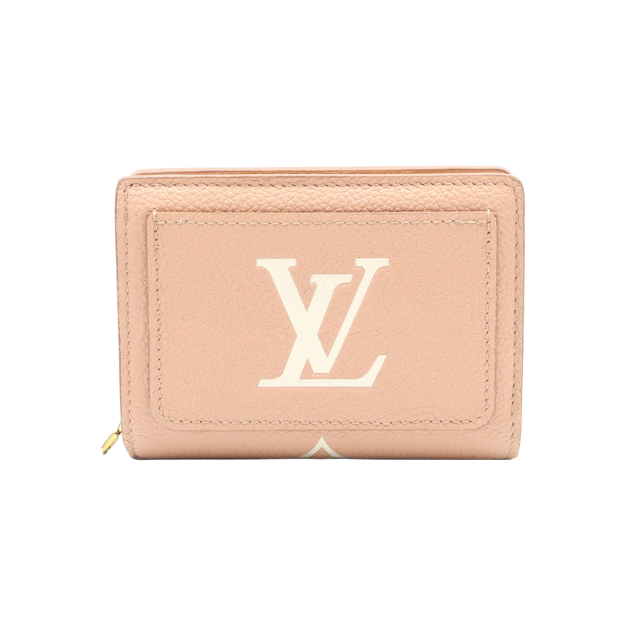 ITCBFJHCRSOD Louis Vuitton M81649 Trianon Pink Monogram Imprint Leather Clea Wallet