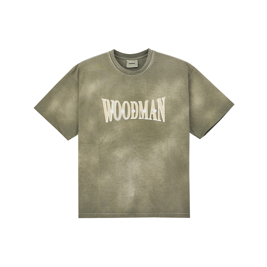 25FWTS02KH Woodman Hard Brush Logo Washed T-Shirt - Khaki