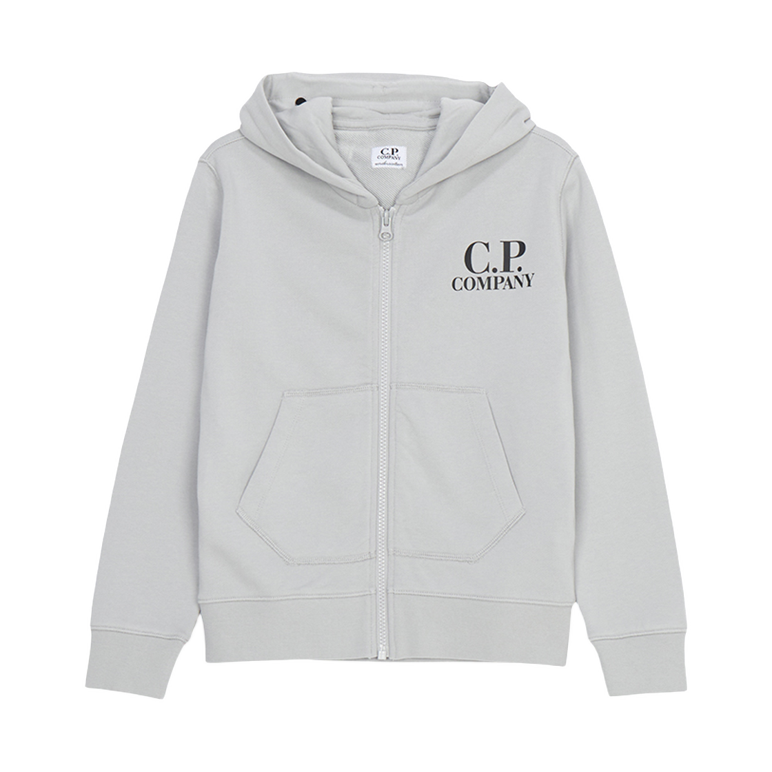 (키즈) C.P. 컴퍼니 후드 집업 그레이 - 25SS((Kids) C.P. Company Hood Zip Up Gray - 25SS)
