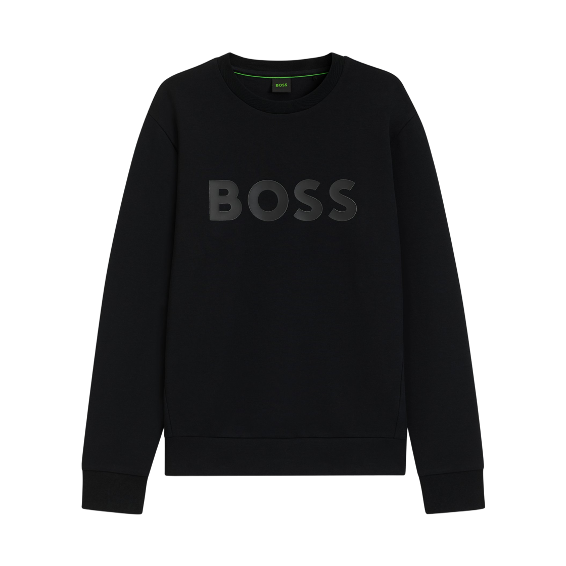 50506119-001 Hugo Boss Sandwich Logo Sweatshirt in Stretch Cotton Black