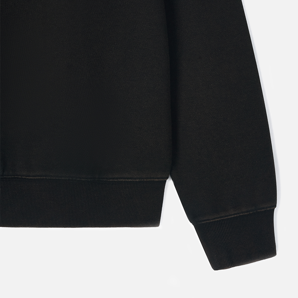 맨하탄 레코즈 로고 워시드 크루넥 - 블랙(Manhattan Records Logo Washed Crew Neck - Black) - 3