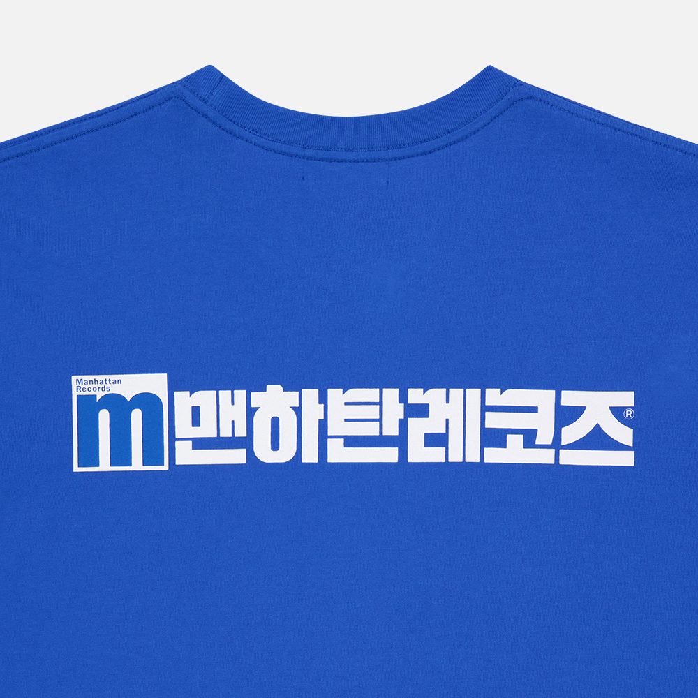 맨하탄 레코즈 한글 로고 티셔츠 - 블루(Manhattan Records Hangeul Logo T-shirt - Blue) - 4
