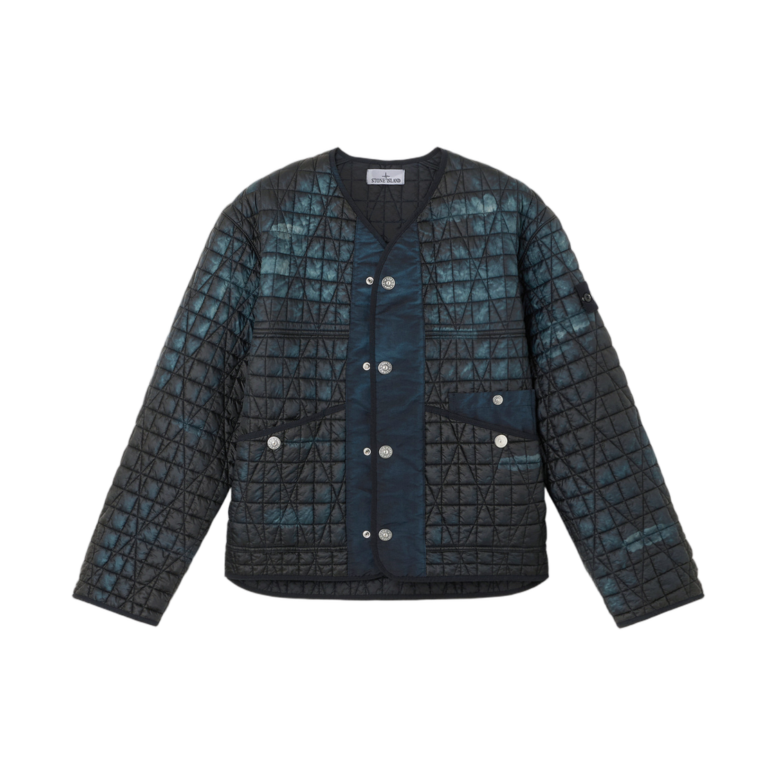 스톤 아일랜드 4100117 나일론 랩스-TC 코로즌 트리트먼트 퀼티드 자켓 윈드 레지스턴트 이너 코팅 블랙 - 25FW