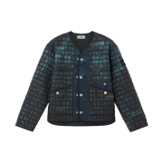 Stone Island 4100117 Nylon Reps-TC Corrosion Treatment Quilted Jacket with Wind-Resistant Inner Coating Black - 25FW