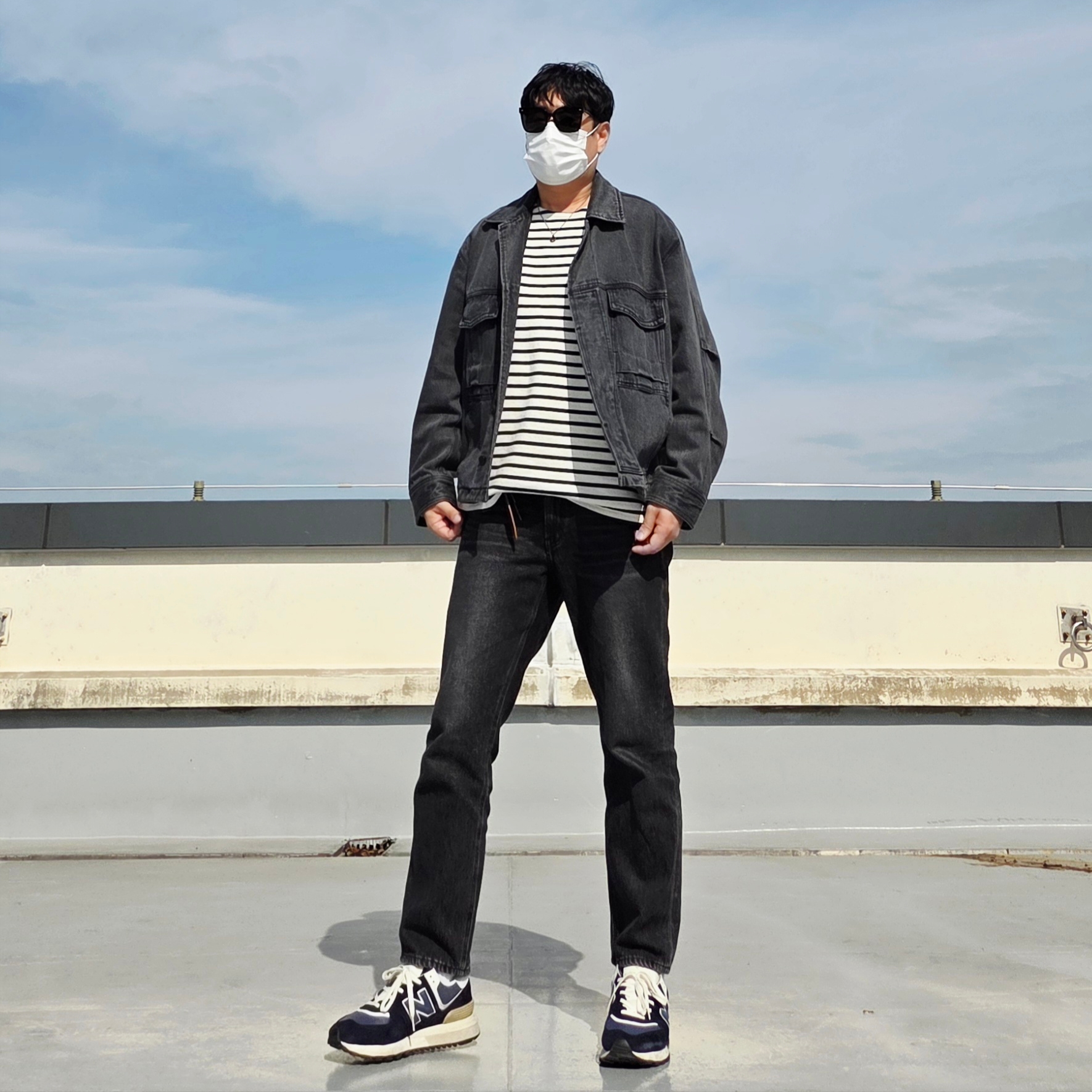 Ogarp Metal Keyring Silver, New Balance 574 Legacy Navy 착용 스타일 - 1