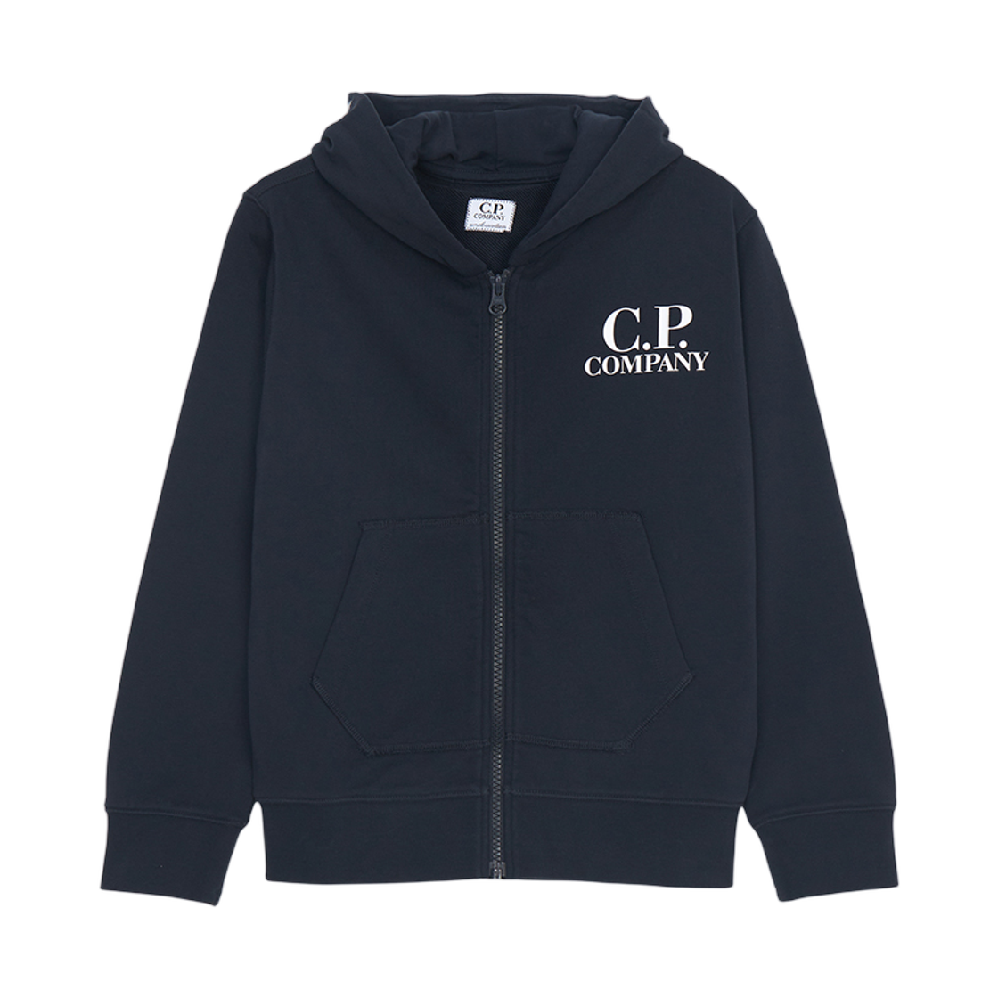 (키즈) C.P. 컴퍼니 후드 집업 네이비 - 25SS((Kids) C.P. Company Hood Zip Up Navy - 25SS)