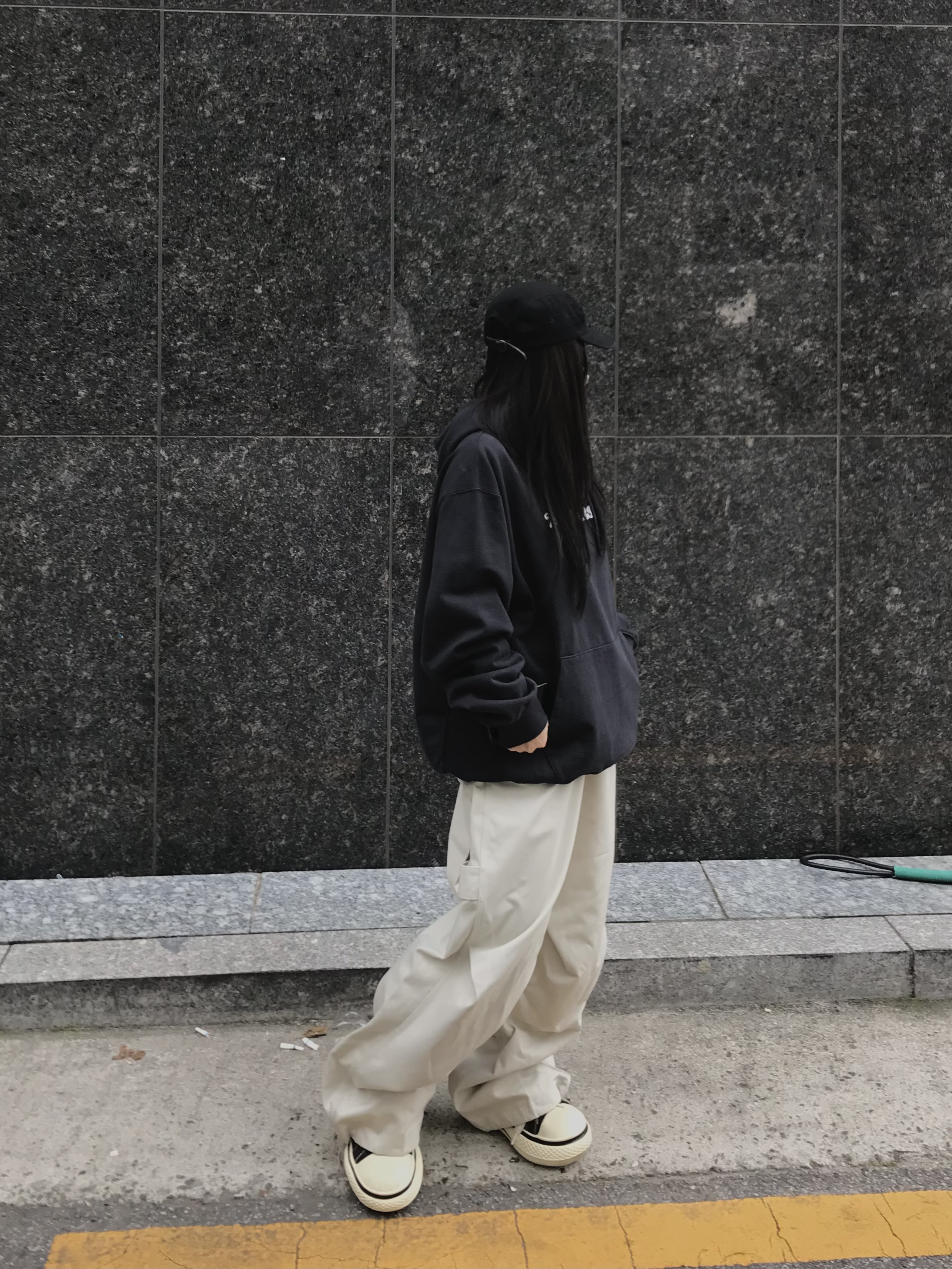 Supreme Washed Chino Twill Camp Cap Black, Old Order x AFGK Canvas Black Green 착용 스타일 - 4