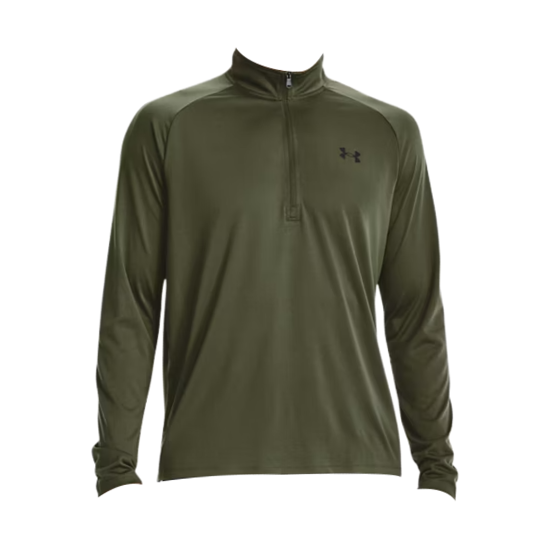 1328495-392 Under Armour Tech Half Zip Long Sleeve Marine OD Green Black