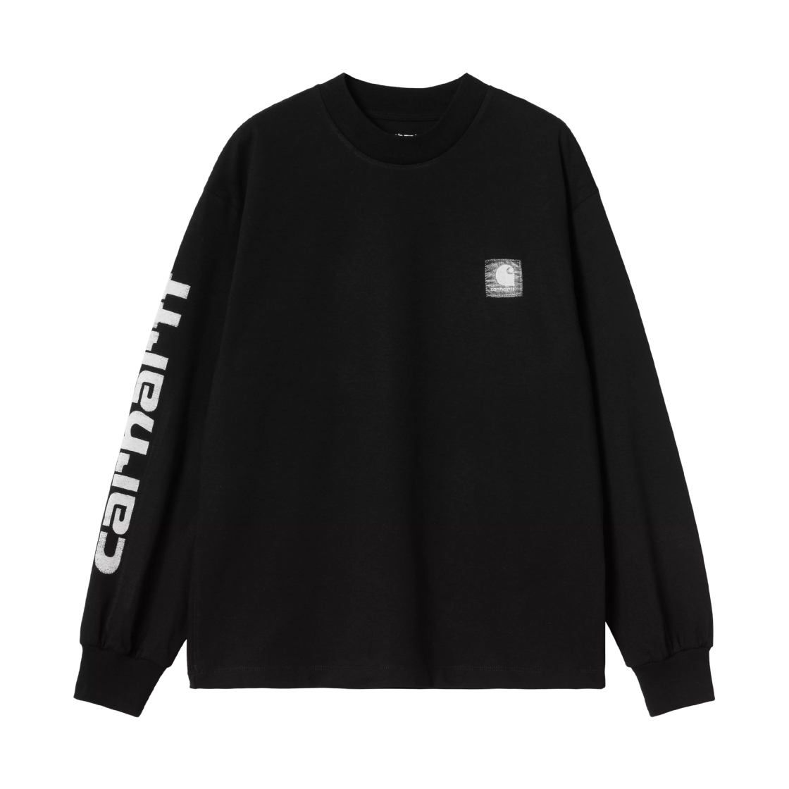 I036190-89-XX (W) Carhartt WIP L/S Archive Script T-Shirt Black