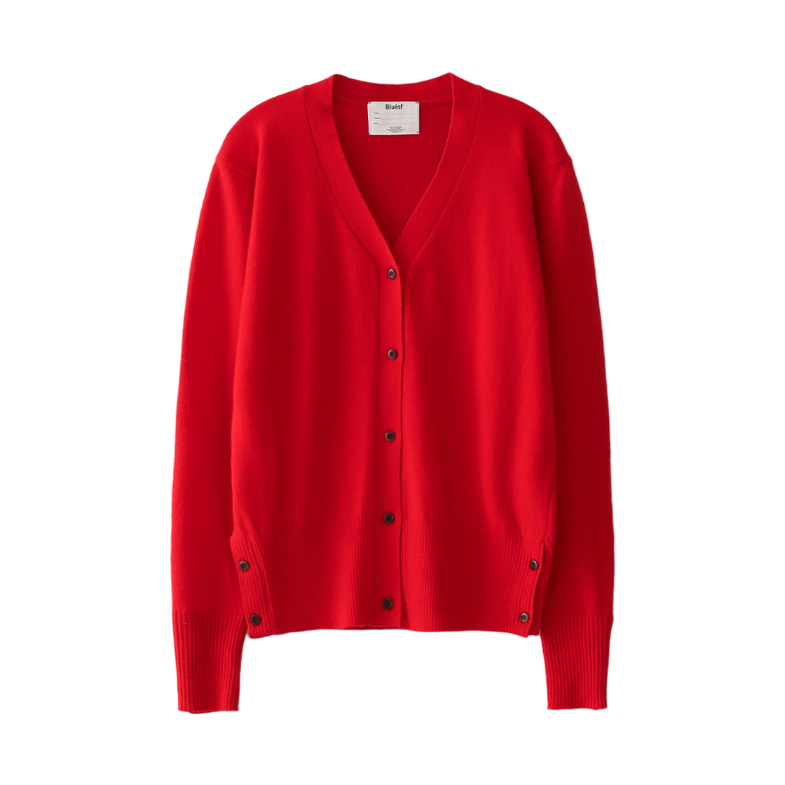 블루 선플라워 블룸 렘스 울 가디건 레드(Blue Sunflower Bloom Rems Wool Cardigan Red)