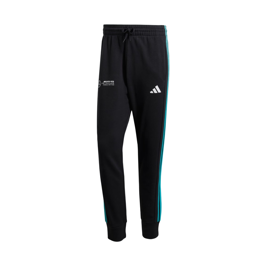 아디다스 x 메르세데스 AMG 페트로나스 포뮬러 원 팀 DNA 조거 블랙 화이트 - US 사이즈(Adidas x Mercedes AMG Petronas Formula One Team DNA Joggers Black White - US Sizing) - 1