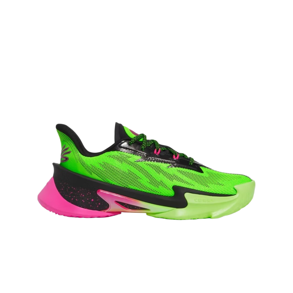 3027983-390 Under Armour Curry Series 7 Hyper Green Black