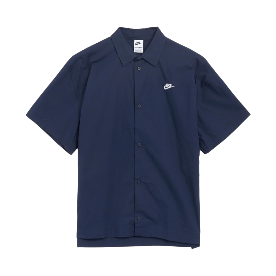 HJ2027-451 Nike Club Short Sleeve Button-Up Shirt Obsidian White - Asia