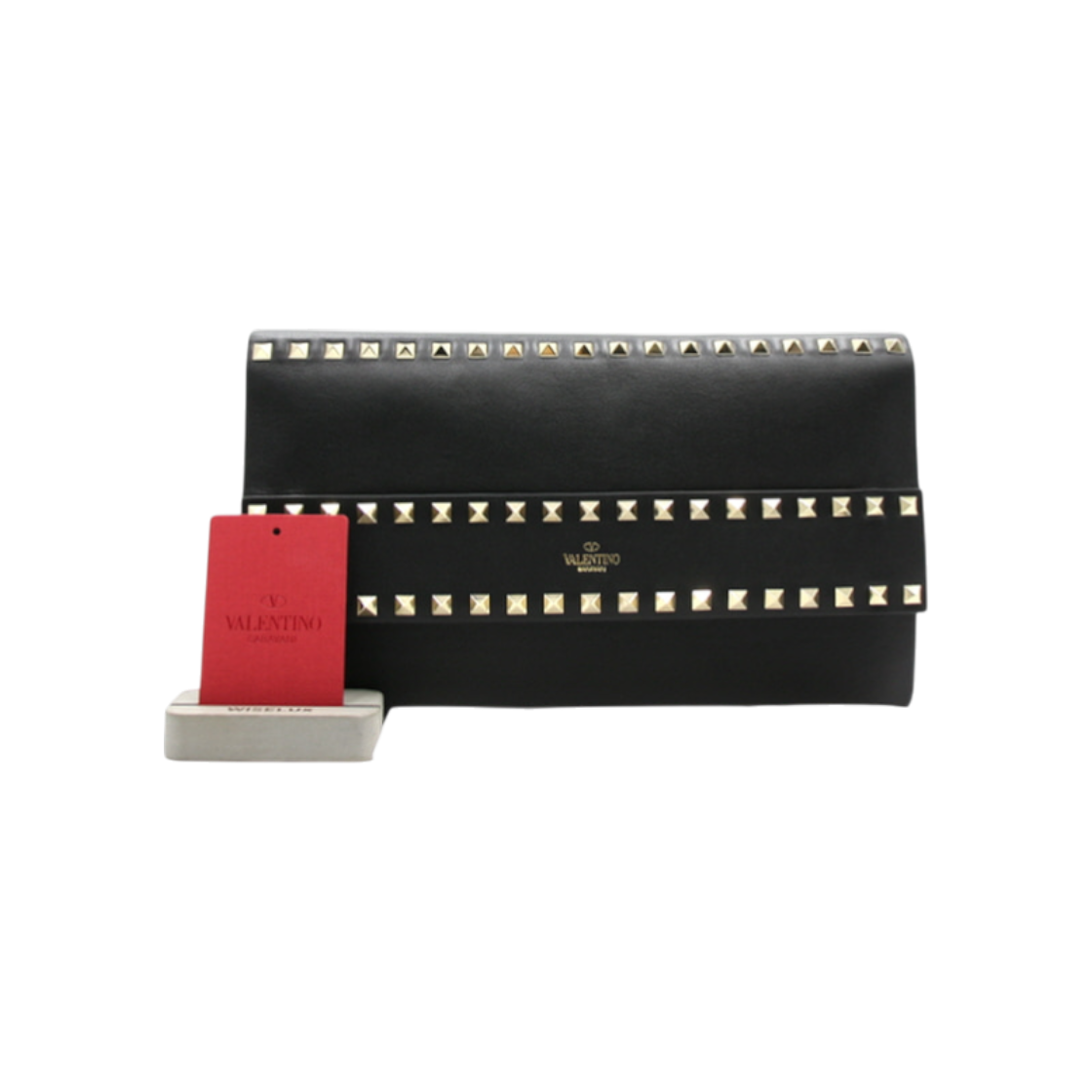 IT9N635BTH7D Valentino Rockstud Fold-Over Handstrap Clutch Bag