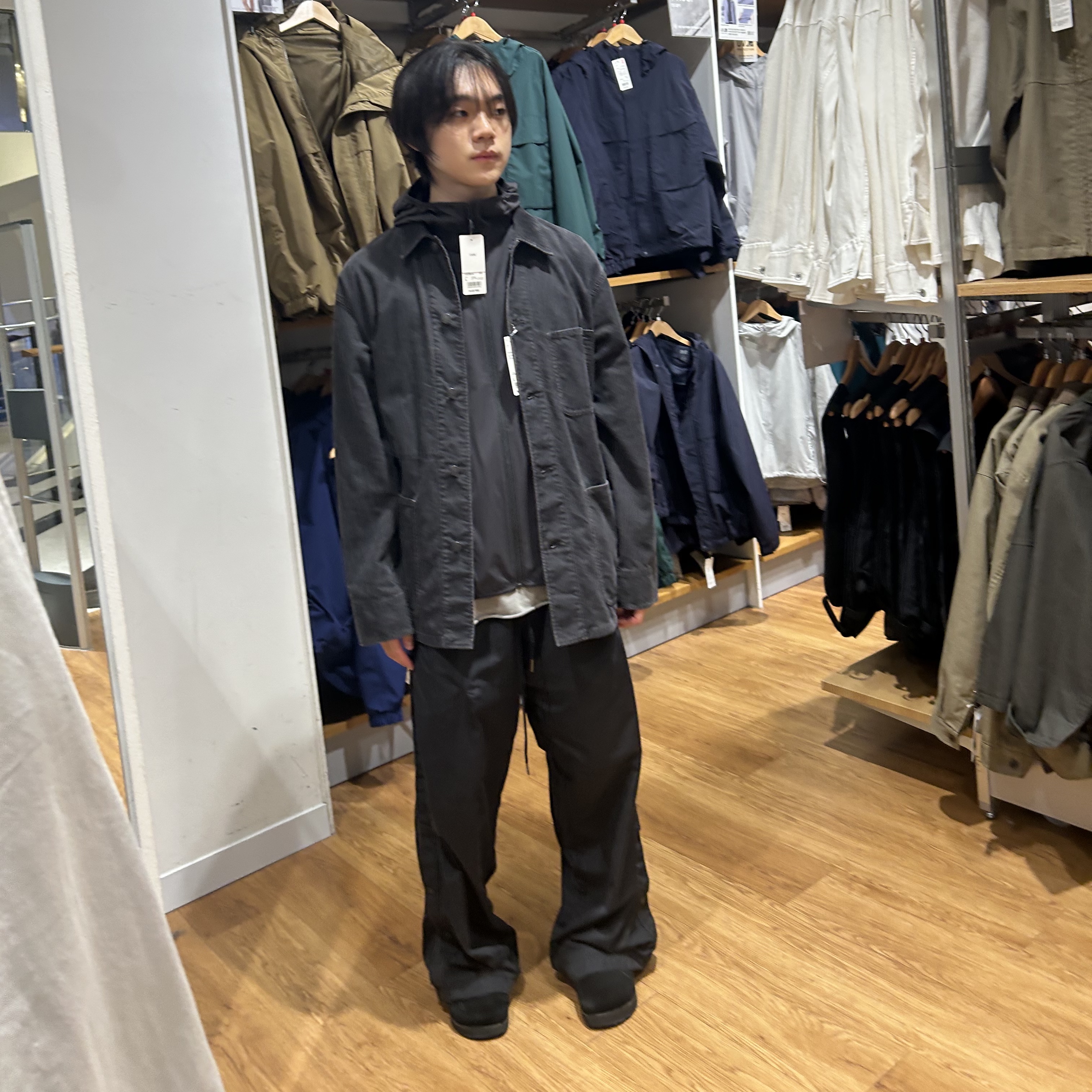 [프리오더] Polyteru Sliders Shoes Black 착용 스타일