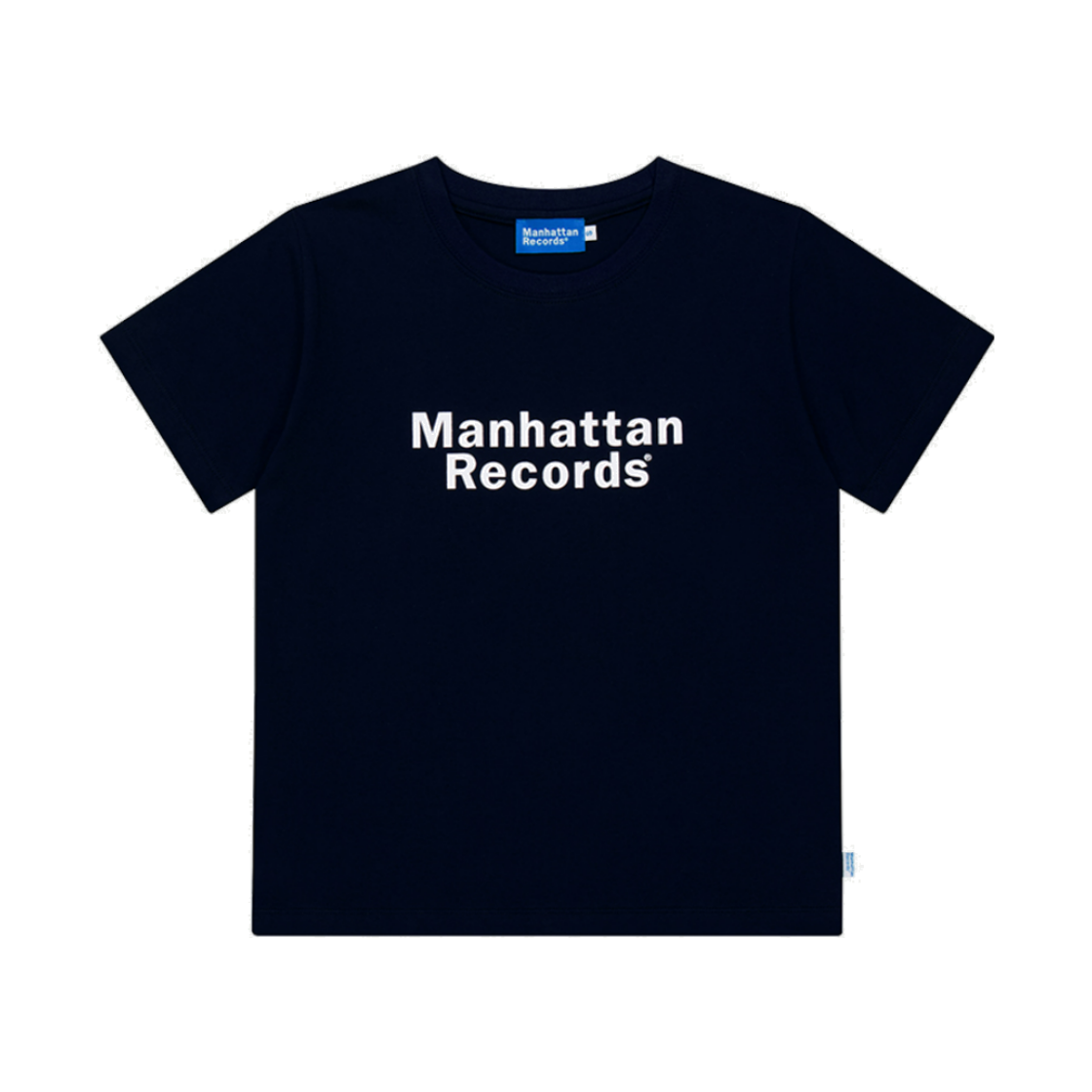 MR25SS013NA Manhattan Records W Classic Logo T-shirt - Navy