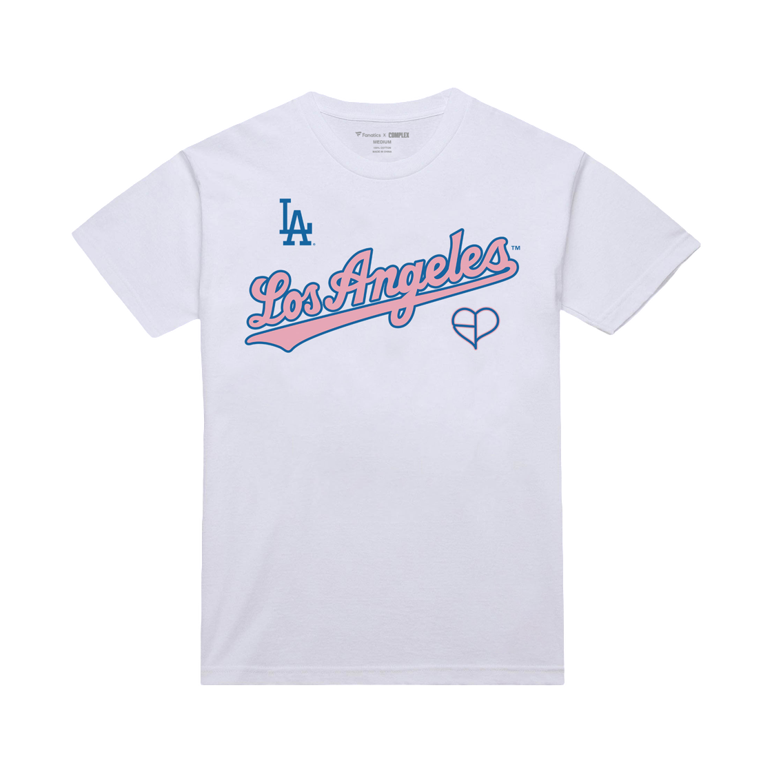 블랙핑크 뛰어 x 다저스 로고 티셔츠 화이트(Blackpink Jump x Dodgers Logo T-Shirt White)