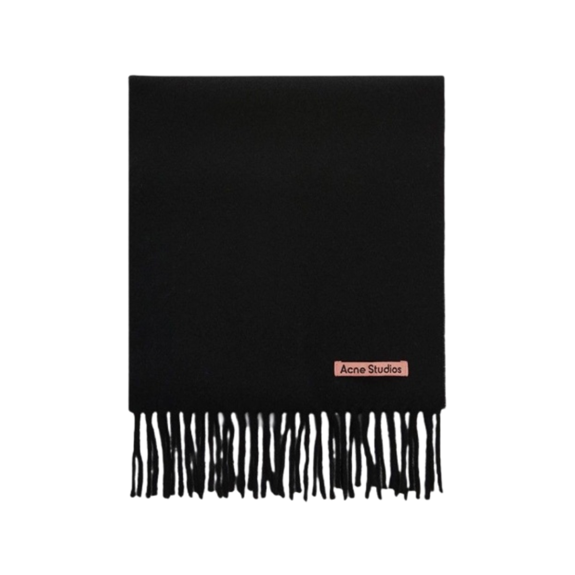 E251110-06 Acne Studios Wool Fringe Scarf Black