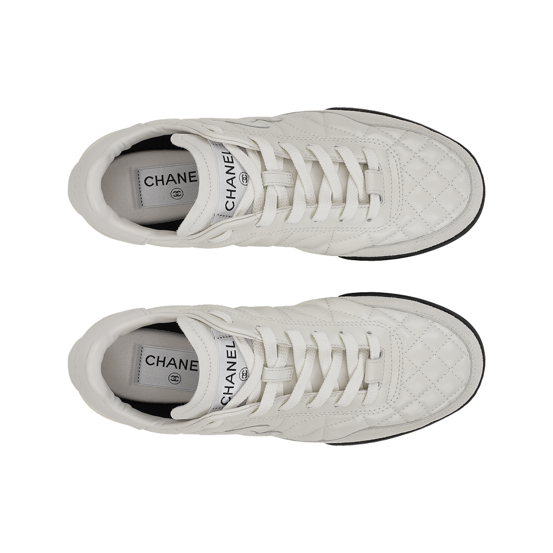 (W) 샤넬 스니커즈 샤이니 카프스킨 카프스킨 스웨이드 카프스킨 & 화이트((W) Chanel Sneakers Shiny Calfskin Calfskin Suede Calfskin & White) - 5