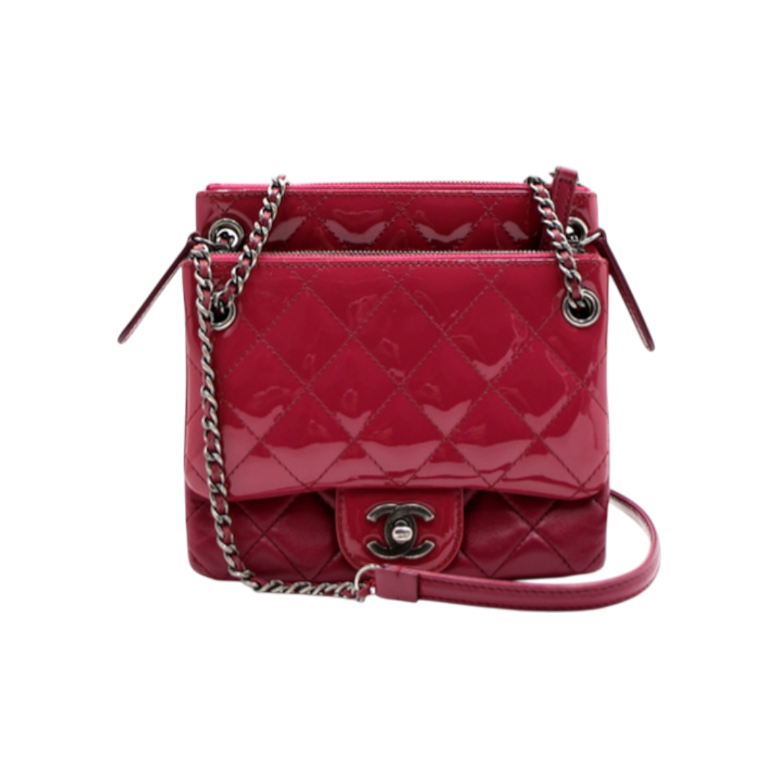 IT9IVS34P7NM Chanel Limited Edition Vintage Silver Chain Side Crossbody Bag