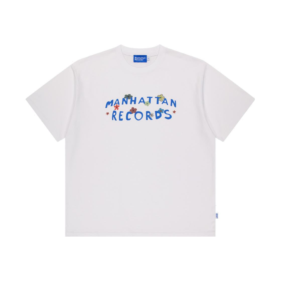 MR25SS018WH Manhattan Records Flower Logo T-shirt - White