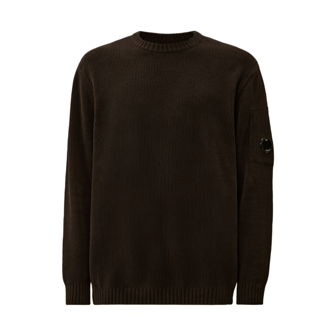 19CMKN017A005558G999 C.P. Company Cotton Chenille Crewneck Sweater Black - 25FW