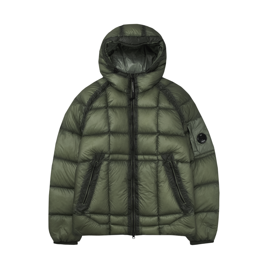 C.P. 컴퍼니 D.D. 쉘 후드 다운 자켓 씨그래스 - 25FW(C.P. Company D.D. Shell Hooded Down Jacket Seagrass - 25FW)