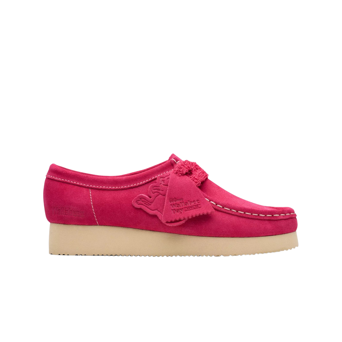 261-82220 (W) Clarks Wallabee 2604 Bright Pink Suede