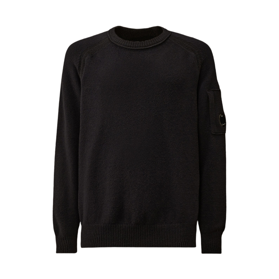 19CMKN252A006170A888 C.P. Company Fleece Knit Crewneck Sweater Total Eclipse Blue - 25FW