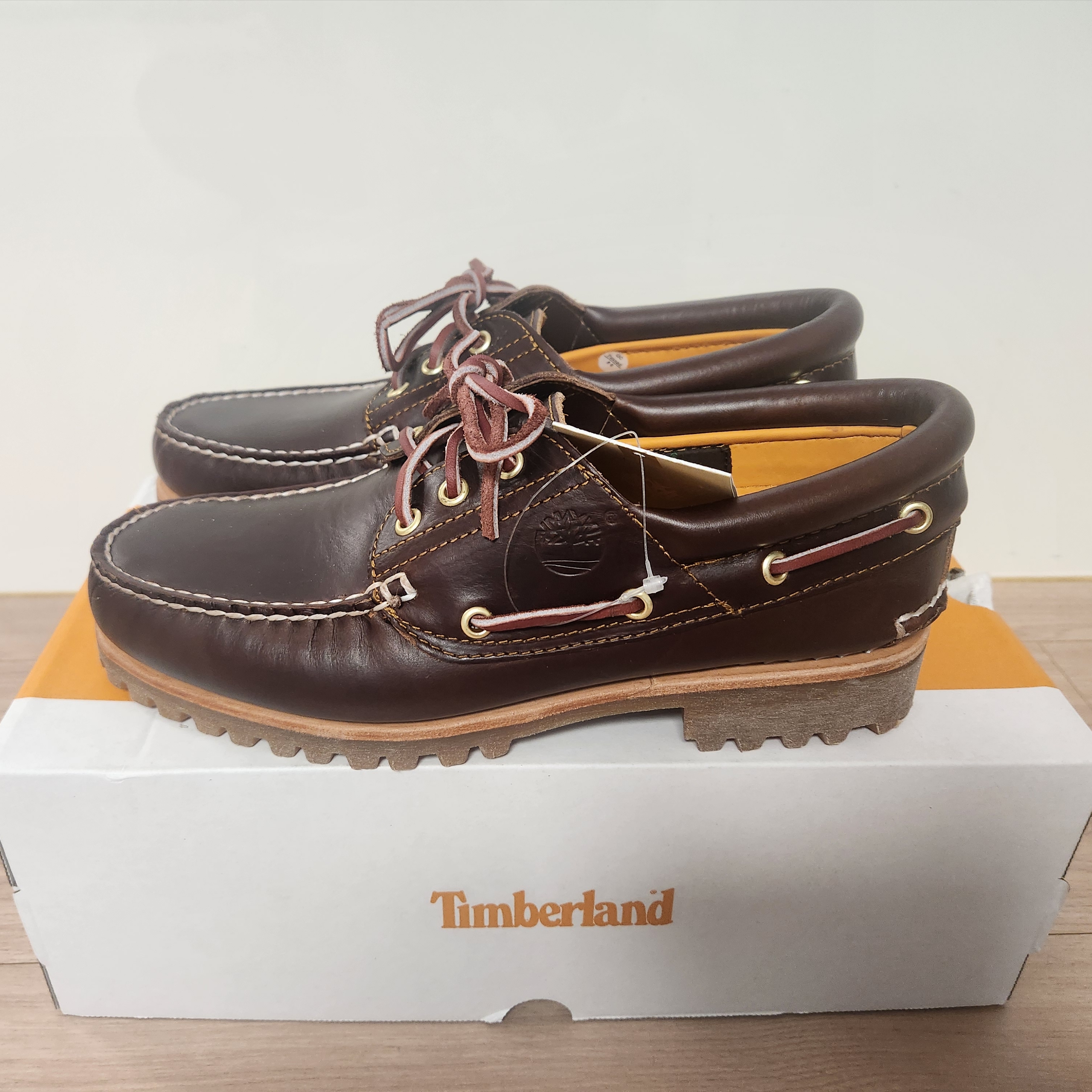 Timberland Classic 3-Eye Boat Shoes Brown - Wide 착용 스타일 - 1