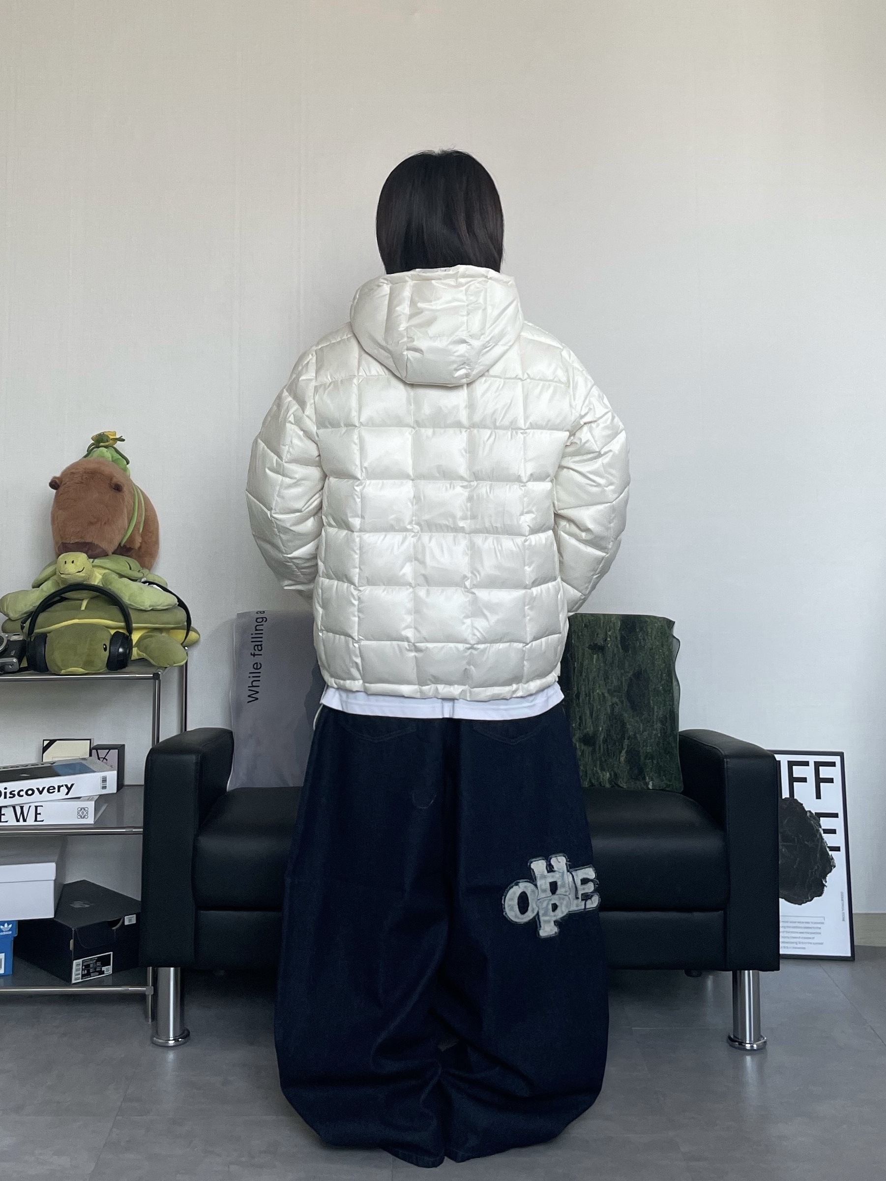 Adidas Superstar Premium Black White 착용 스타일 - 6