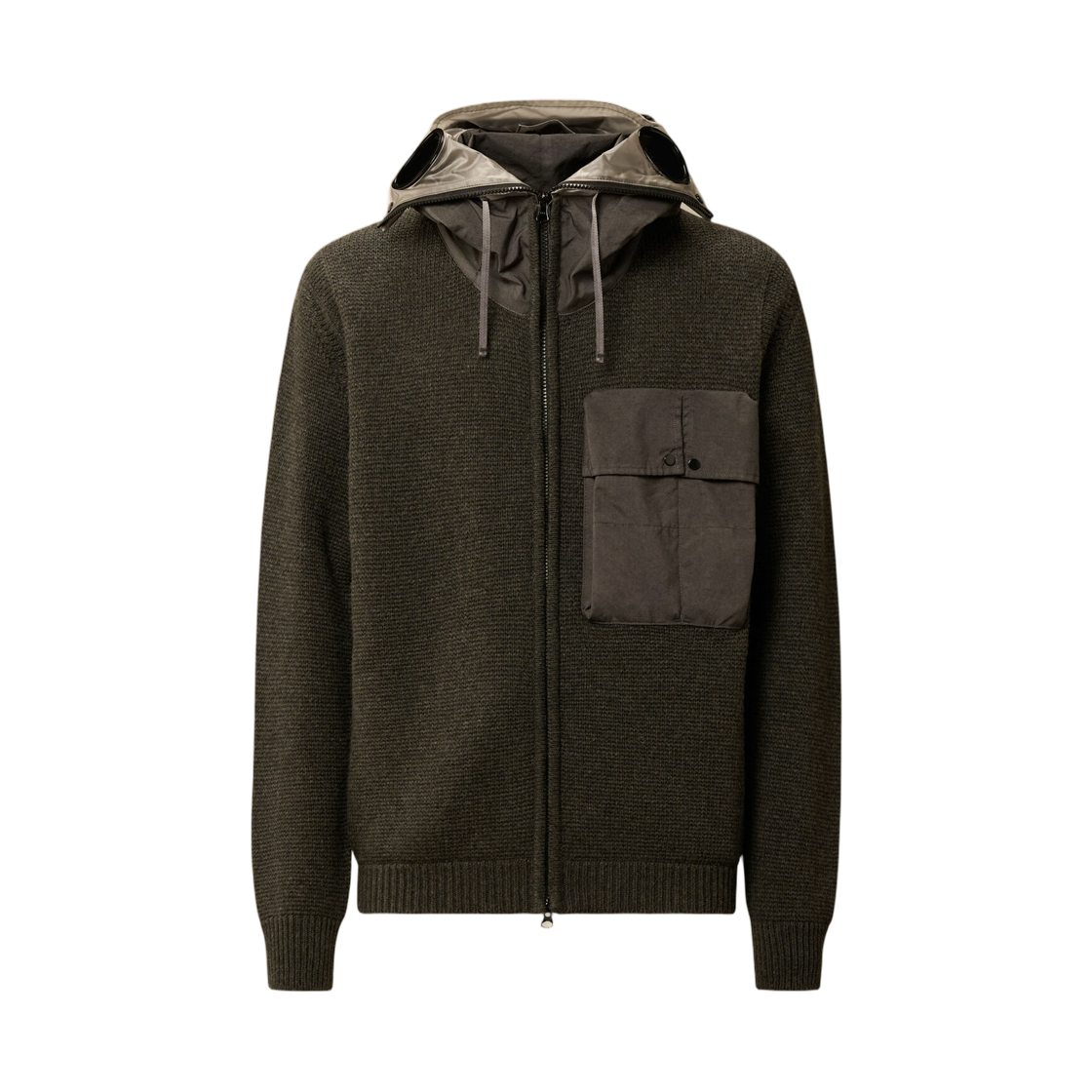 C.P. 컴퍼니 램스울 믹스드 익스플로러 스웨터 다크 쉐도우 그레이 - 25FW(C.P. Company Lambswool Mixed Explorer Sweater Dark Shadow Grey - 25FW)