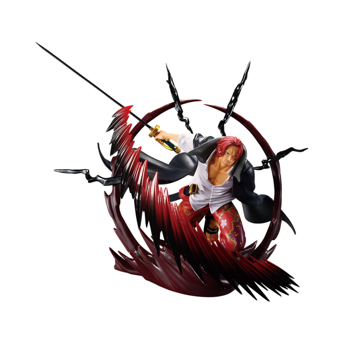 반다이 제일복권 원피스 타쿠미노 계보 하쿄쿠 B상 샹크스 갓 어보이던스 잉크 스타일 매스 테크닉(Bandai Ichiban Kuji One Piece Takumi No Keifu Hakyoku B Prize Shanks God Avoidance Ink Style Mass Technique)