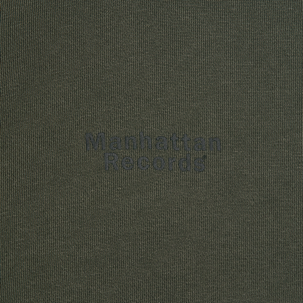 맨하탄 레코즈 클래식 피그먼트 집업 후디 - 올리브(Manhattan Records Classic Logo PM Zip Up Hoodie - Olive) - 4