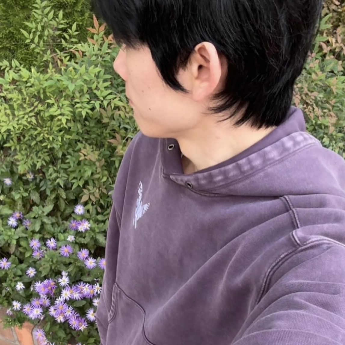 Mea Vintage Animal Hoodie Purple 착용 스타일 - 2