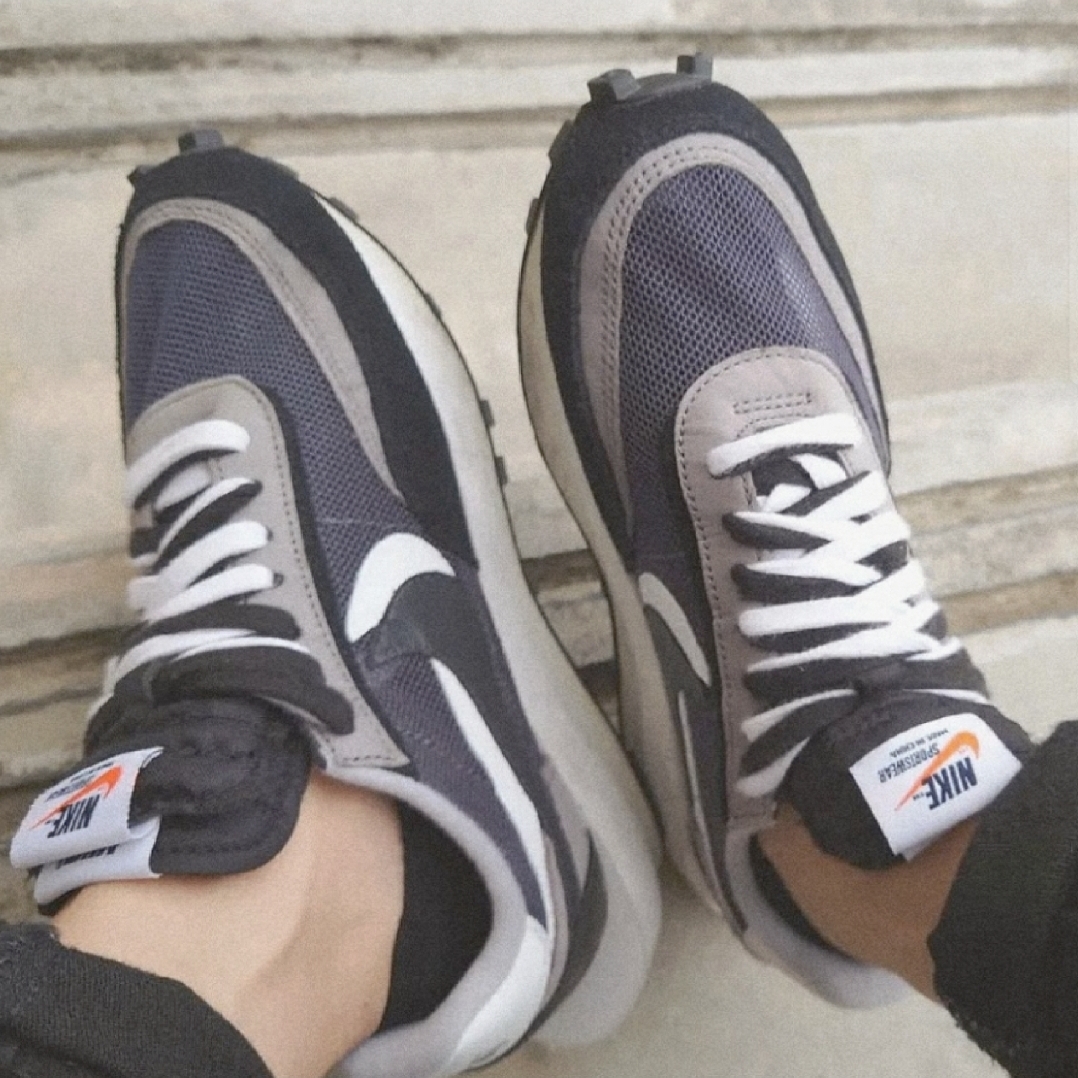 Nike x Sacai LDWaffle Black 착용 스타일