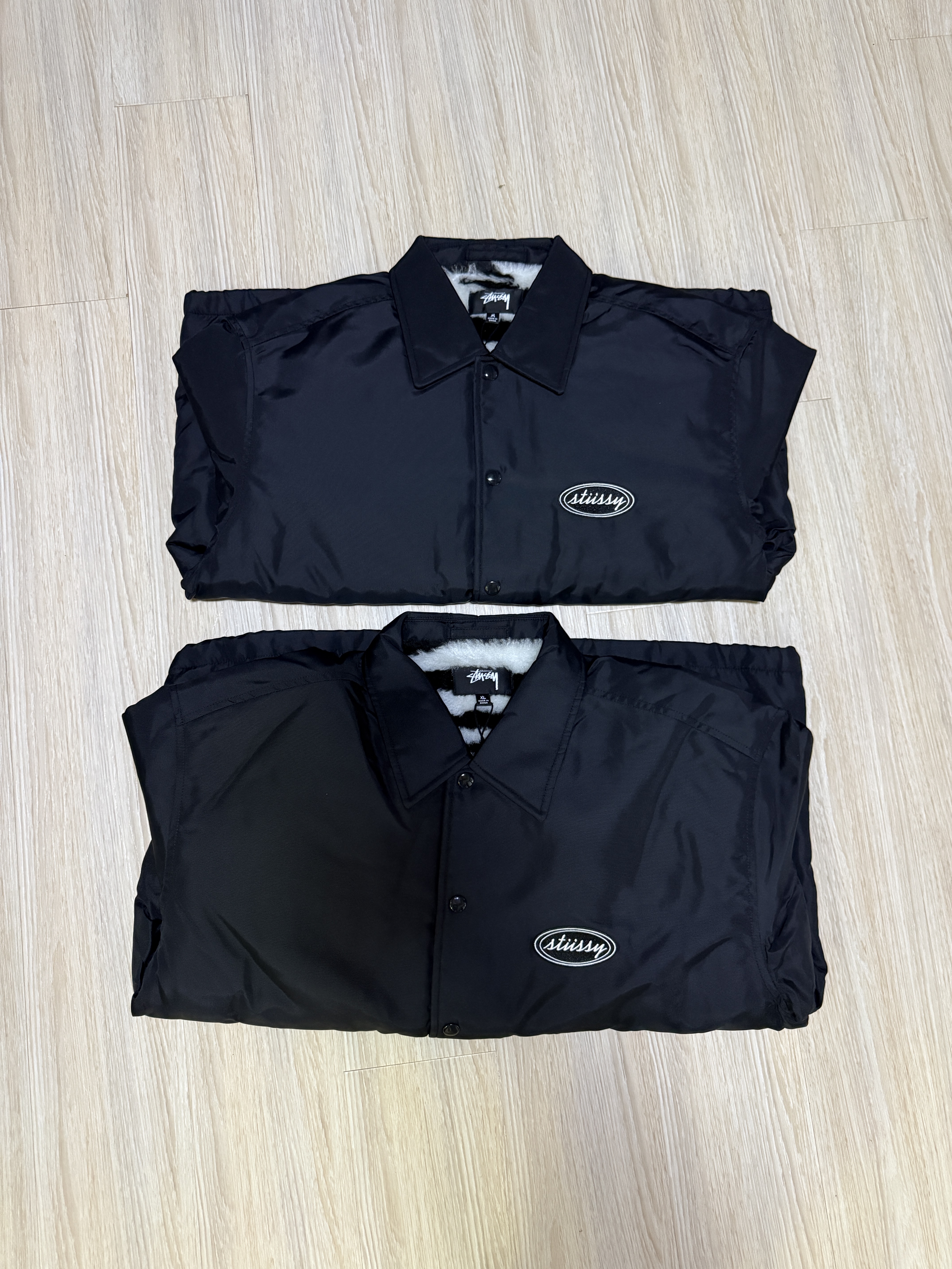 Stussy Coaches Jacket Black 착용 스타일 - 1