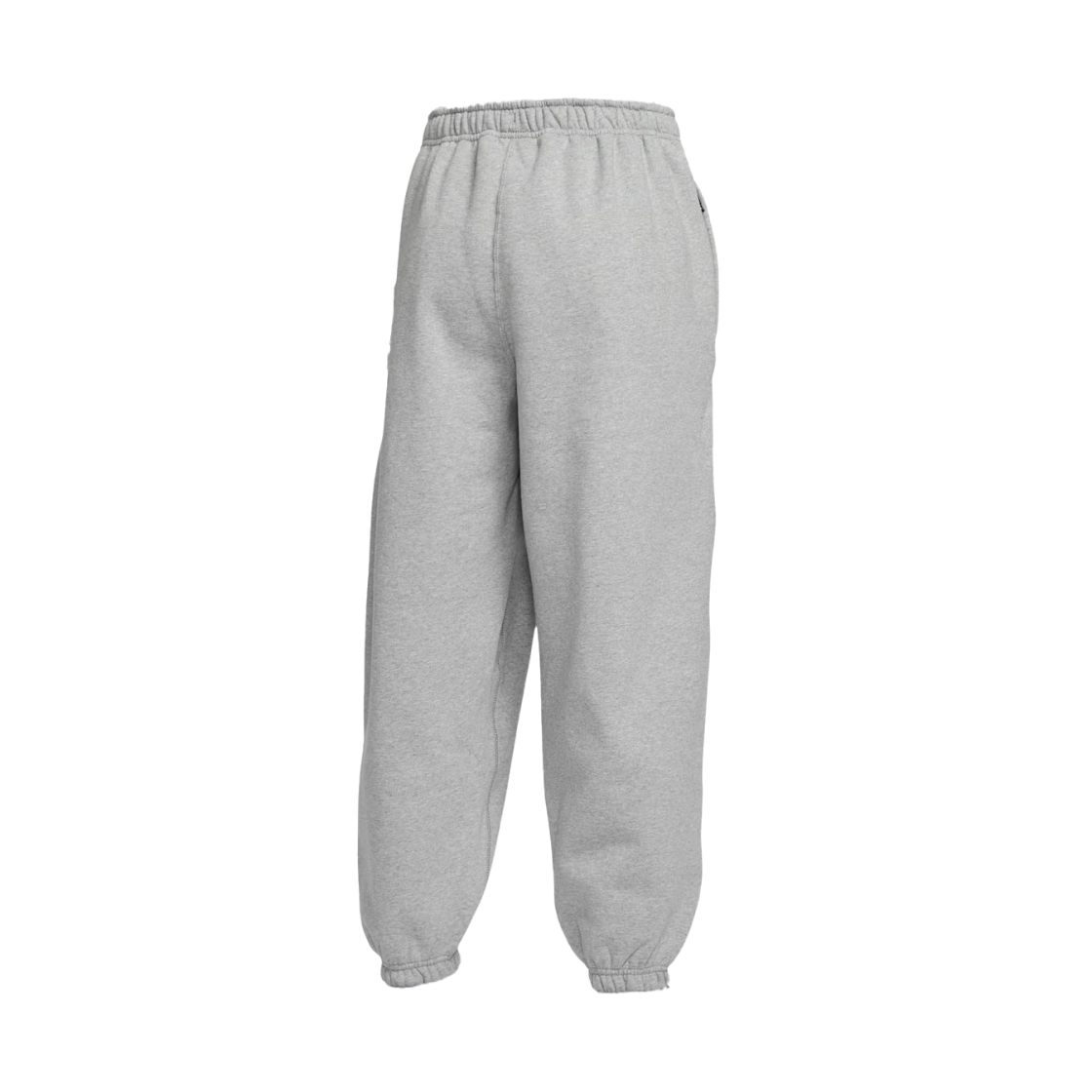 나이키 솔로 스우시 커프 플리스 팬츠 다크 그레이 헤더 라이트 스모크 그레이 - 아시아(Nike Solo Swoosh Cuff Fleece Pants Dark Grey Heather Light Smoke Grey - Asia) - 2