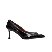 Shushu/Tong Women Pointed Toe Lapel Shoes Black - 25FW