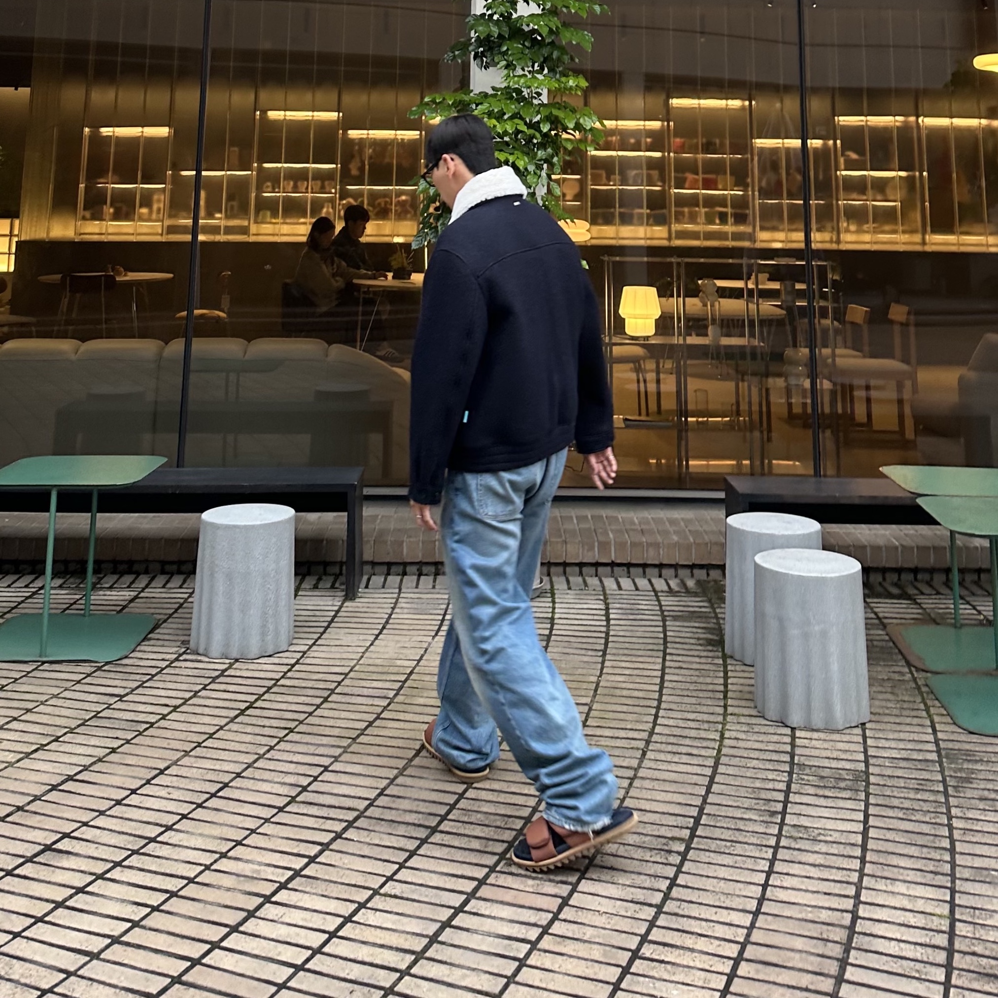 MM6 Maison Margiela 5 Pocket Denim Pants Blue 착용 스타일 - 3