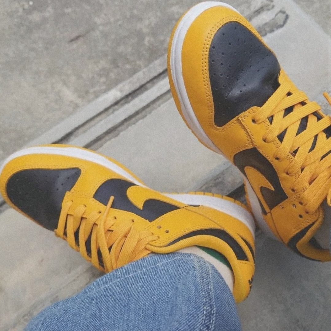 Nike Dunk Low Retro Championship Goldenrod 착용 스타일