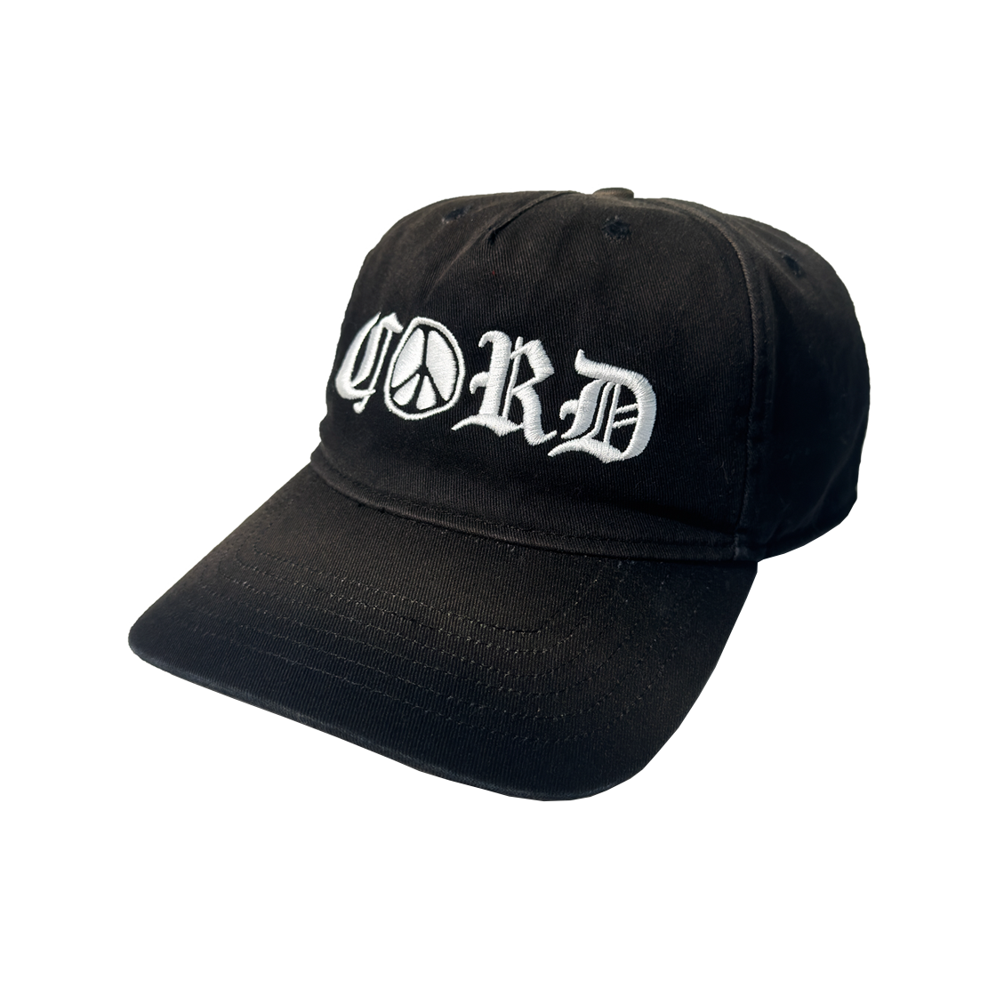코드 코드리스트 Emb. 블리치 워시드 캡 더스트 블랙(Cord Cordlist Emb. Bleach Washed Cap Dust Black)