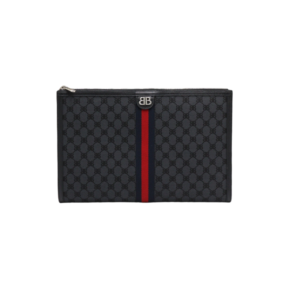 ITESEN28HJK9 Balenciaga x Gucci 680381 BB Canvas Hacker Project Clutch Bag