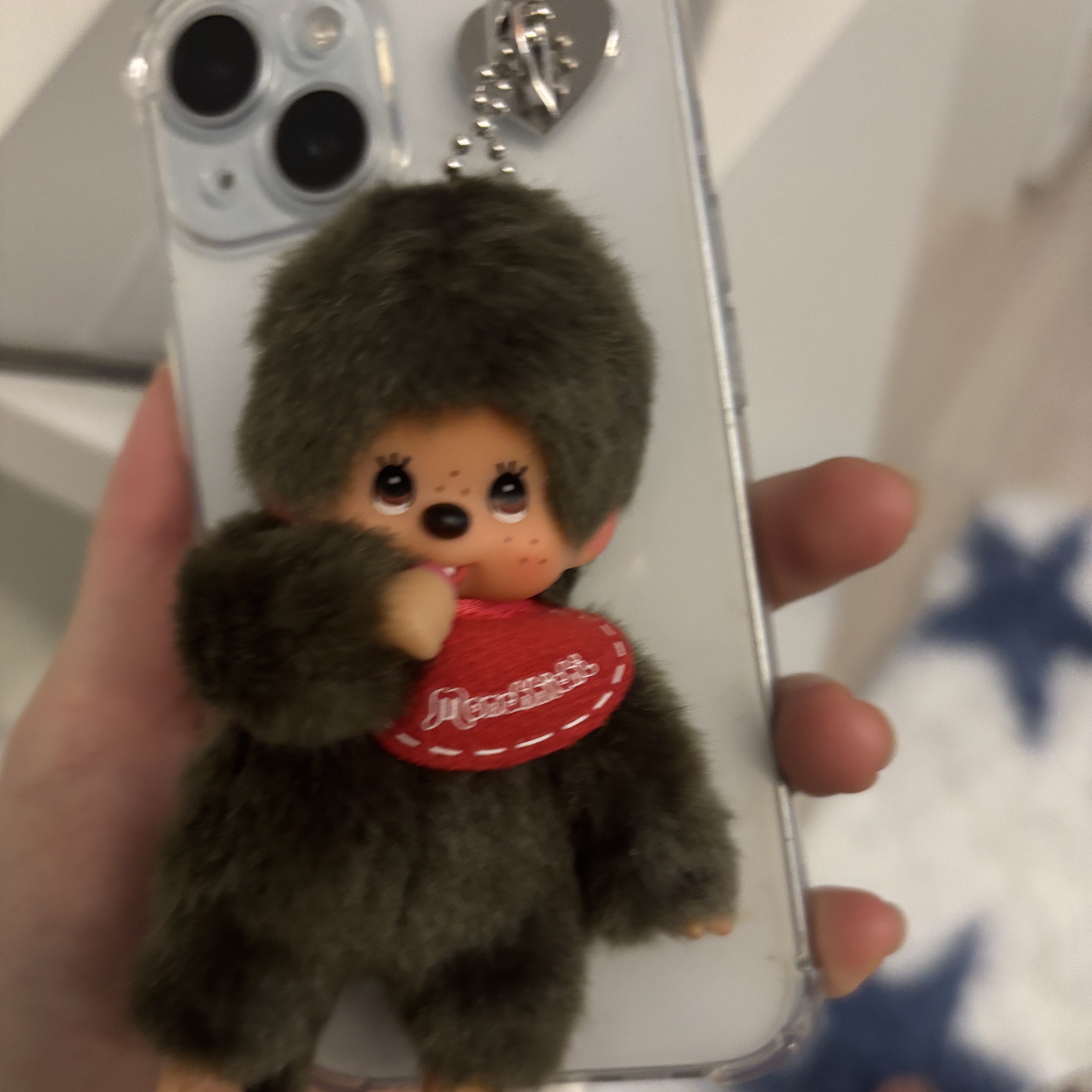 Monchhichi Keychain Mini Boy 착용 스타일