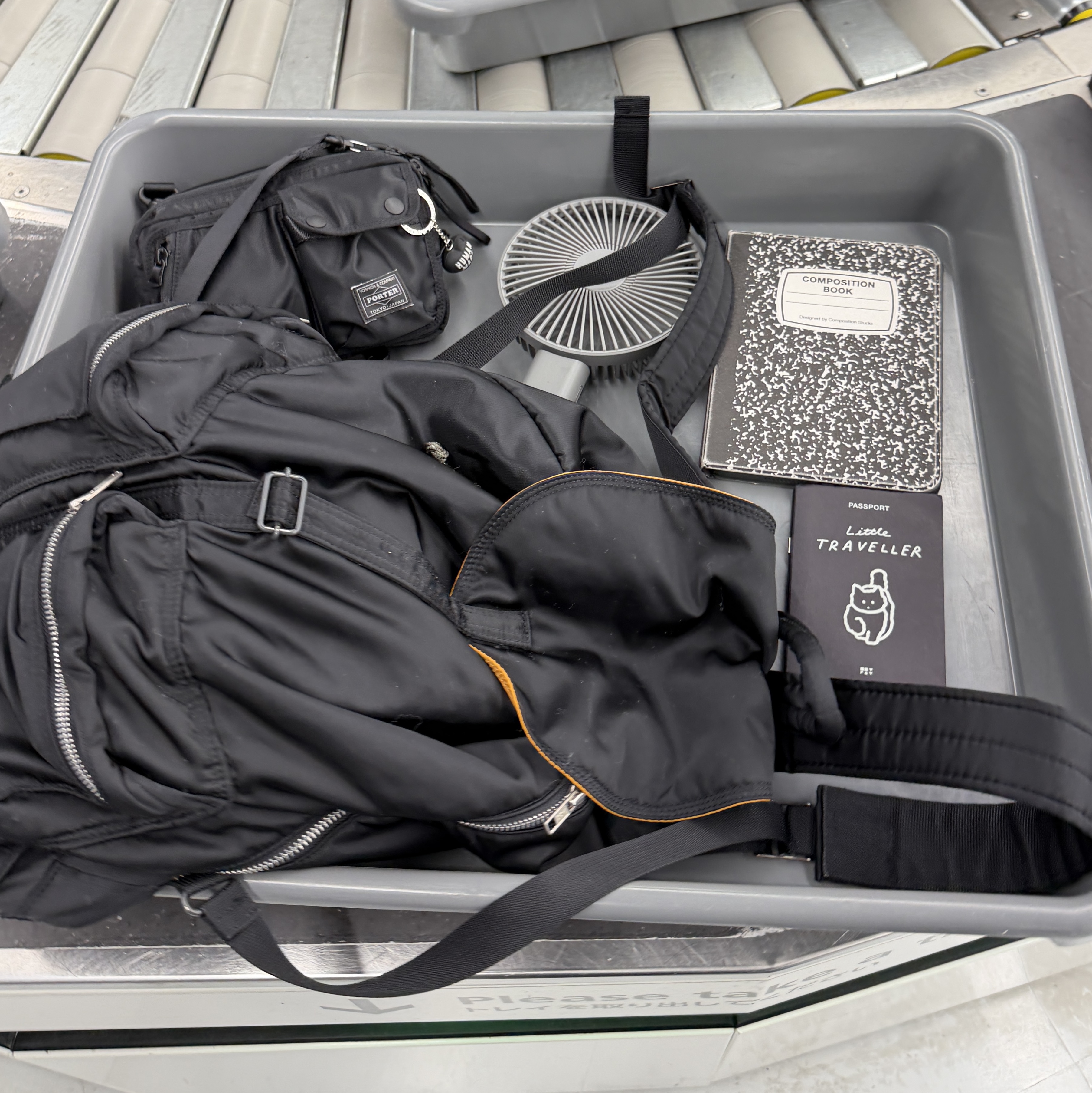 Porter Compart Shoulder Bag Black, Porter Tanker Backpack Black 착용 스타일