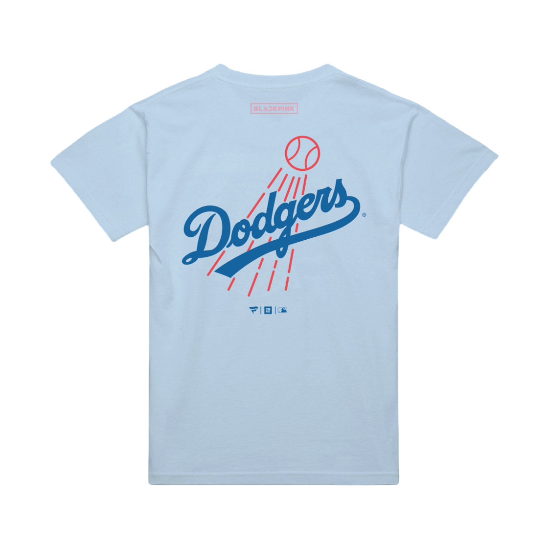 블랙핑크 뛰어 x 다저스 로고 티셔츠 라이트 블루(Blackpink Jump x Dodgers Logo T-Shirt Light Blue) - 2