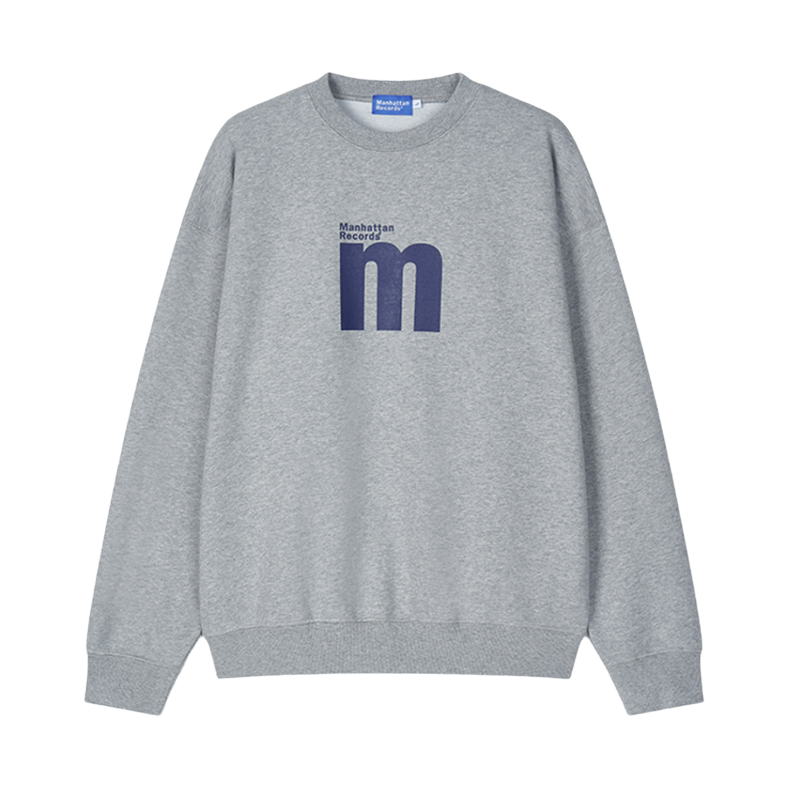 MR25CR002GR Manhattan Records M Box Crew Neck - Grey